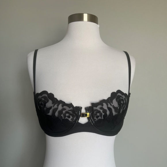 Victoria's Secret Very Sexy Scandalous Faux Leather Push up without padding Bra - Picture 9 of 13